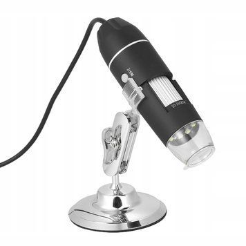 Mikroskop USB 50x-1600x z LED i Statywem do Nauki Prezentu Zdjęć i Wideo