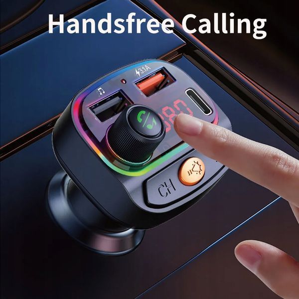 Transmiter FM C14 Bluetooth 5.0 | Szybkie Ładowanie USB | LED