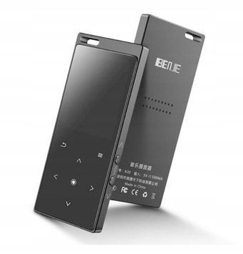 Odtwarzacz BENJIE M3 Bluetooth 64 GB MP4 MP3 Radio FM Dyktafon E-book, Czarny