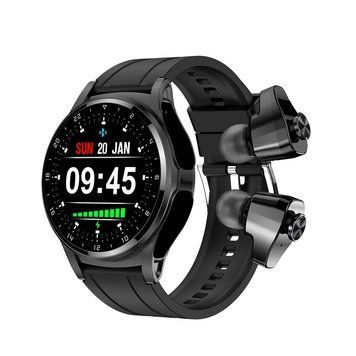 Smartwatch z wbudowanymi słuchawkami Bluetooth, GT66 TWS wodoodpornymi, Szary