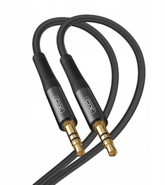 Kabel audio XO NB-R175B jack 3,5 mm - jack 3,5 mm aluminium 2 m czarny