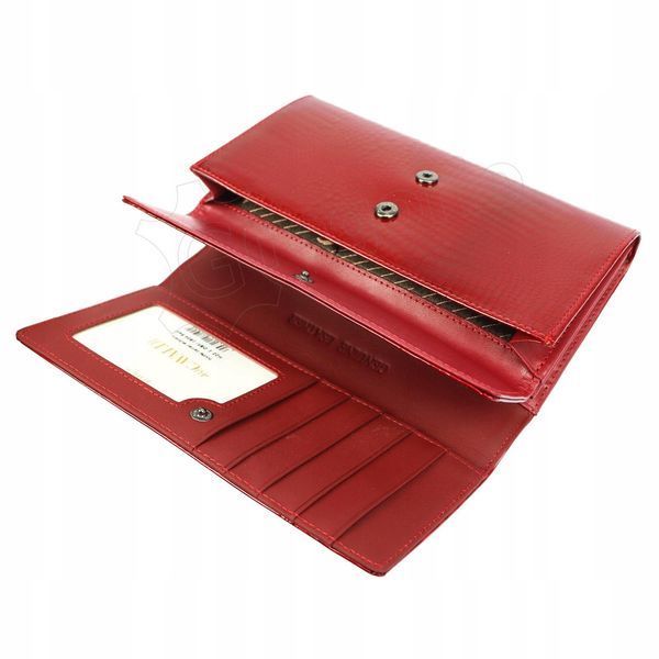 4U Cavaldi portfel sk&oacute;ra naturalna czerwony H22-1-DBF-1904 RED - kobieta, Czerwony