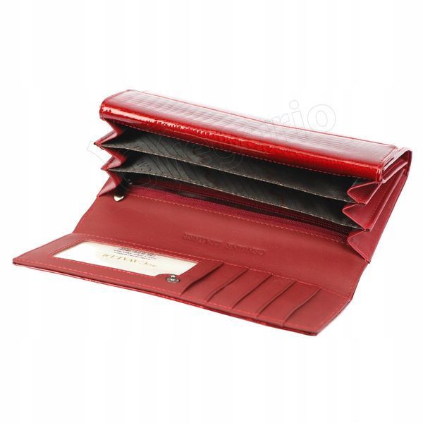4U Cavaldi portfel sk&oacute;ra naturalna czerwony H22-1-DBF-1904 RED - kobieta, Czerwony