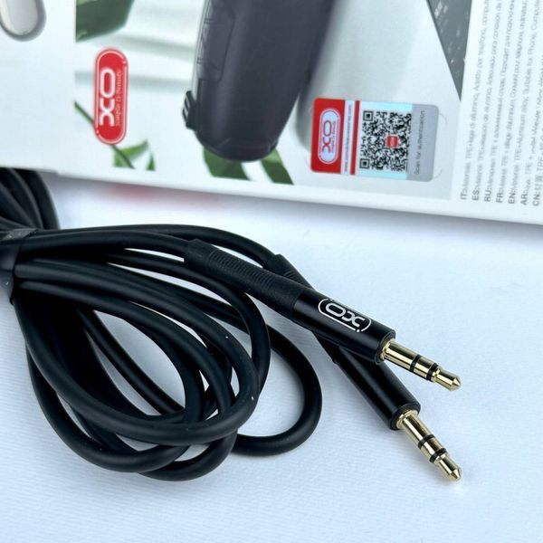 Kabel audio XO NB-R175B jack 3,5 mm - jack 3,5 mm aluminium 2 m czarny