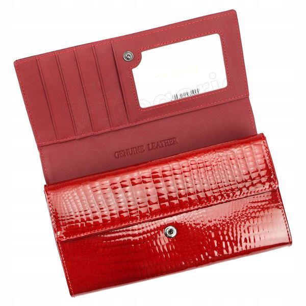 4U Cavaldi portfel sk&oacute;ra naturalna czerwony H22-1-DBF-1904 RED - kobieta, Czerwony