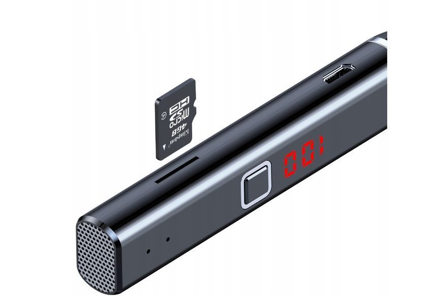 Słuchawki Bluetooth 5.0 neckband 800mAh MicroSD 100h pracy, Czarny