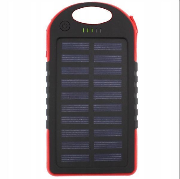 Powerbank Solarny Ładowarka Solarna 4000mAh Latarka Power Bank Pojemny, Czarny