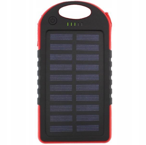 Powerbank Solarny Ładowarka Solarna 4000mAh Latarka Power Bank Pojemny, Czarny