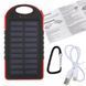 Powerbank Solarny Ładowarka Solarna 4000mAh Latarka Power Bank Pojemny, Czarny