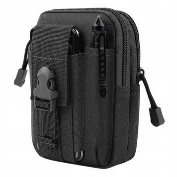 Wojskowy pokrowiec taktyczny, Trooper Reach, poliester, 1 l, 18 cm, czarny, Czarny