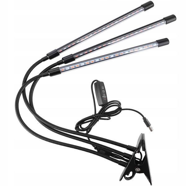 Lampa Do Uprawy Wzrostu Dla Roślin Led Oświetlenie Światło Żar&oacute;wka USB Klip