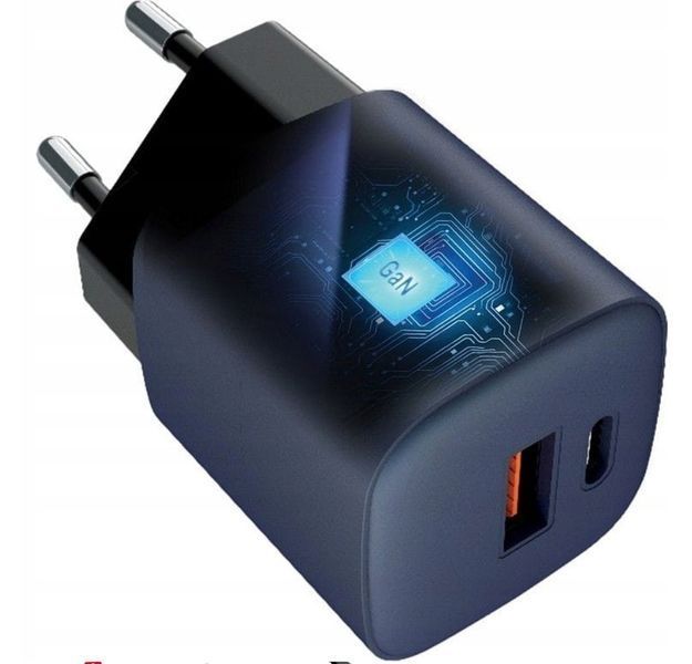 Szybka ładowarka Forcell F-Energy USB-C USB-A 33W PD QC4.0 GaN 20V czarna, Szary