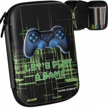 DUŻY PI&Oacute;RNIK CZARNY SZKOLNY ROZKŁADANY MŁODZIEŻOWY GAMING PAD DLA CHŁOPCA, Biały