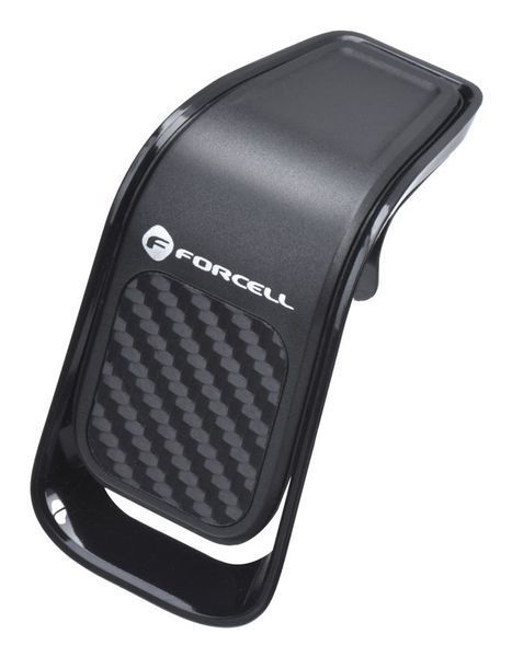 Uchwyt na telefon uniwersalny Forcell F-Grip Carbon B060 do kratki czarny, Czarny