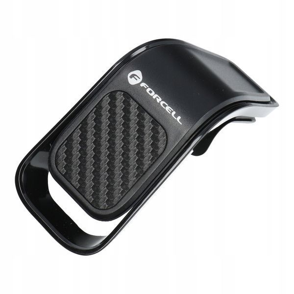 Uchwyt na telefon uniwersalny Forcell F-Grip Carbon B060 do kratki czarny, Czarny