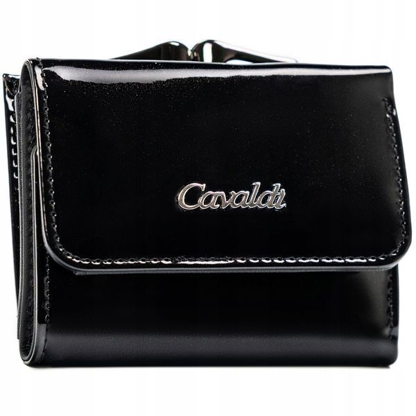 4U Cavaldi portfel sk&oacute;ra naturalna czarny PX32-JMP-3003 BLACK - kobieta, Czarny