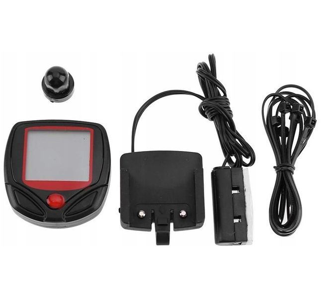 Licznik rowerowy przewodowy MAT-T-261 Prędkościomierz Wyświetlacz LCD, Czarny