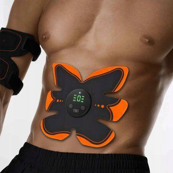 ZESTAW 3X ELEKTROSTYMULATOR MIĘŚNI EMS BRZUCHA PLEC&Oacute;W RAMION N&Oacute;G MASAŻER, Czarny