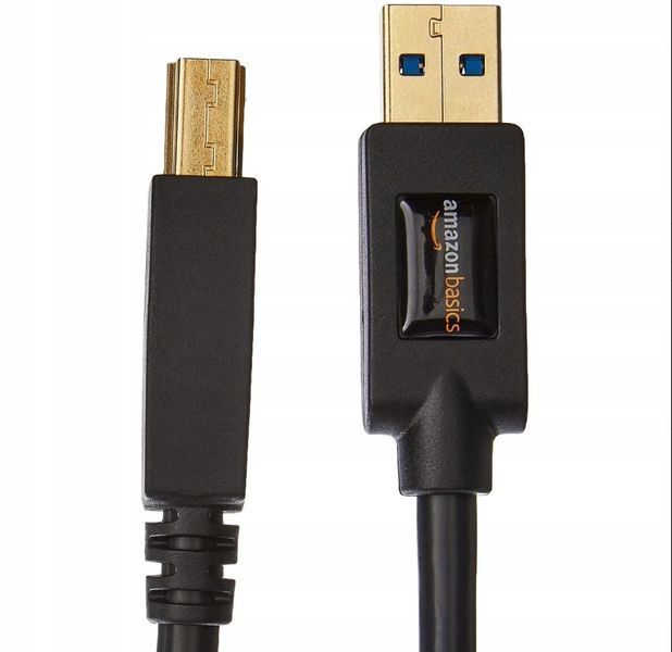 KABEL ADAPTER 0,9 M PRZEJŚCI&Oacute;WKA WTYCZKA USB 3.0 TYP A - B CZARNY