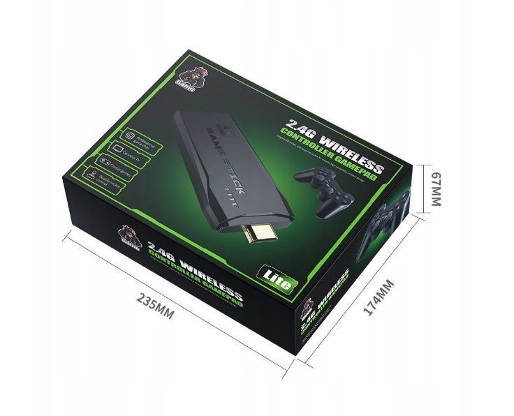 Konsola retro HDMI z 3900 gier, 2 padami bezprzewodowymi i obsługą 4K