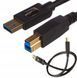 KABEL ADAPTER 0,9 M PRZEJŚCI&Oacute;WKA WTYCZKA USB 3.0 TYP A - B CZARNY