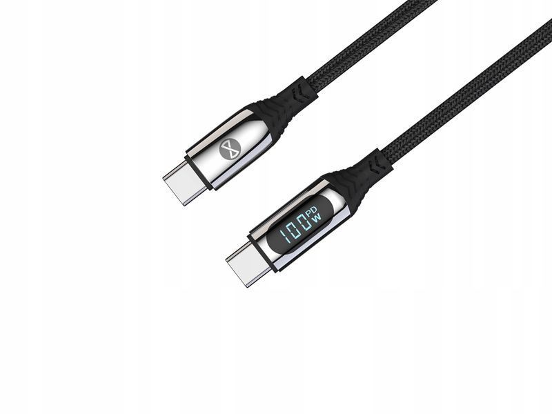 Kabel Forever USB typ C - USB typ C 1 m 100W czarny, Czarny