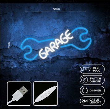 Neon PLEXI LED GARAGE NNE22 Neolia blue white
