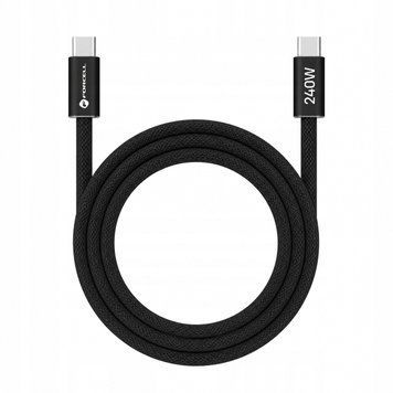 Kabel USB-C Flat 240W PD QC4.0 5A 1.2m ultra szybkie ładowanie, Czarny