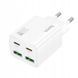 Ładowarka sieciowa do telefonu Hoco 2 x USB C + 2 x USB A QC3.0 PD 3A 30W, Biały