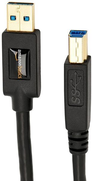 AmazonBasics USB 3.0 A/USB 3.0 B, 0.9m kabel USB 0,9 m USB A USB B Czarny