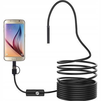 Endoskop USB 3 w 1 do silnik&oacute;w samochodowych, Kamera 5,5mm, długość 2m