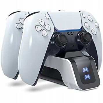 Podw&oacute;jna stacja ładująca do pad&oacute;w PS5 DualSense szybkie ładowanie, LED, USB