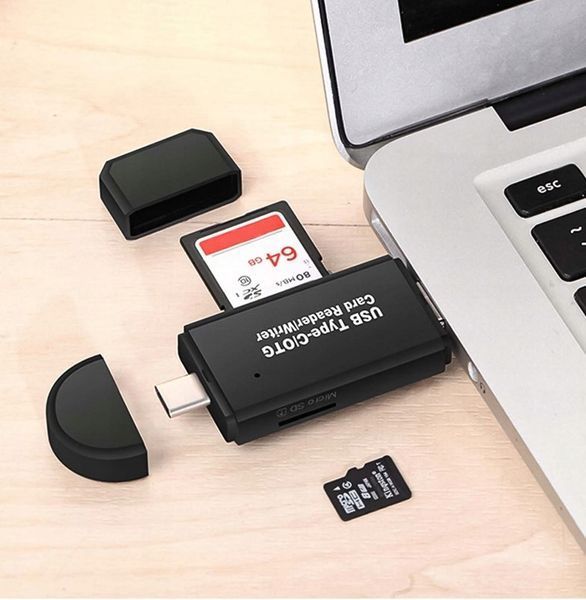 Uniwersalny Czytnik Kart 5w1 &ndash; MicroSD TF USB, USB-C, Micro USB