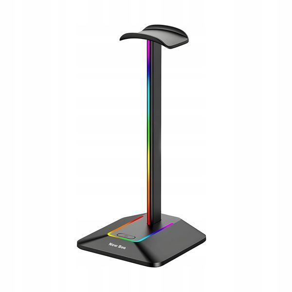 STOJAK NA SŁUCHAWKI Z8 czarny z podświetleniem RGB i portami USB
