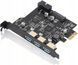Karta PCIe USB 3.2 Gen1, 5 port&oacute;w (3xA+2xC), przepustowość 20 Gb/s