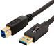 AmazonBasics USB 3.0 A/USB 3.0 B, 0.9m kabel USB 0,9 m USB A USB B Czarny