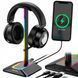 STOJAK NA SŁUCHAWKI Z8 czarny z podświetleniem RGB i portami USB