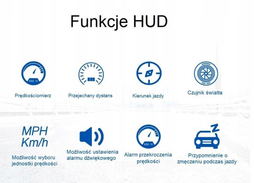 Wyświetlacz samochodowy G1 wskaźnik prędkości - GPS / HUD
