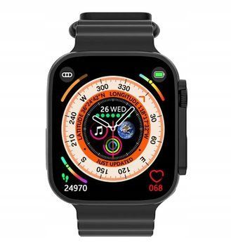 Smartwatch T800 ULTRA Czarny z GPS, Wodoszczelnością i Akcelerometrem