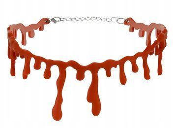 Halloween Krwawy Choker Naszyjnik Rana Gardło Ociekająca Krew