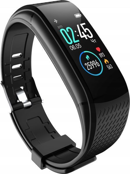 Inteligentny zegarek C6T z pulsometrem, krokomierzem i baterią 5 dni