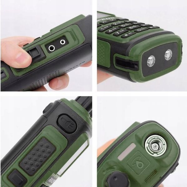 Radio VHF/UHF z Pasmem Lotniczym, Kolorowy LCD, Ładowanie USB-C