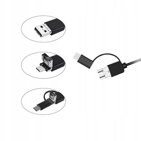 WODOODPORNA KAMERKA INSPEKCYJNA MINI 5.5mm/3.5m KAMERA ENDOSKOP USB