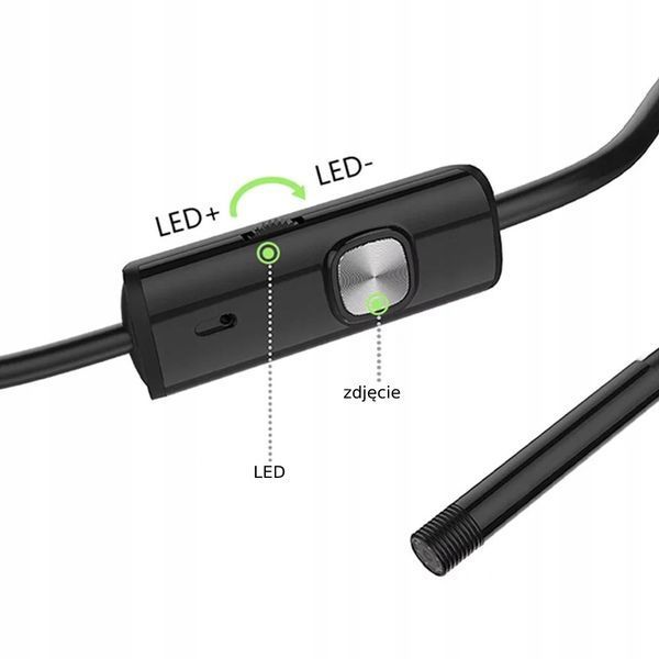 WODOODPORNA KAMERKA INSPEKCYJNA MINI 5.5mm/3.5m KAMERA ENDOSKOP USB