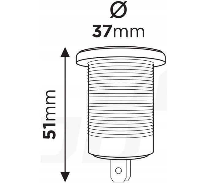 Wodoodporna ładowarka z gniazdami 2xUSB 12/24V