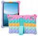 Silikonowe etui na tablet 10 cale pop it Rainbow odporny na wstrząsy, wielokolorowy