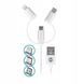 Forever 3in1 Kabel USB - Lightning + USB-C + microUSB 1 m biały, Biały