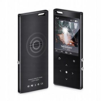 Odtwarzacz MP4 64GB Bluetooth 5.2 Radio FM Dyktafon VOX E-book, Czarny
