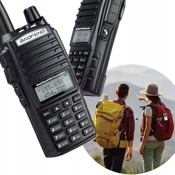 Kr&oacute;tkofal&oacute;wka 8W VHF/UHF 128 kanał&oacute;w, Dual Watch, akumulator 2000 mAh
