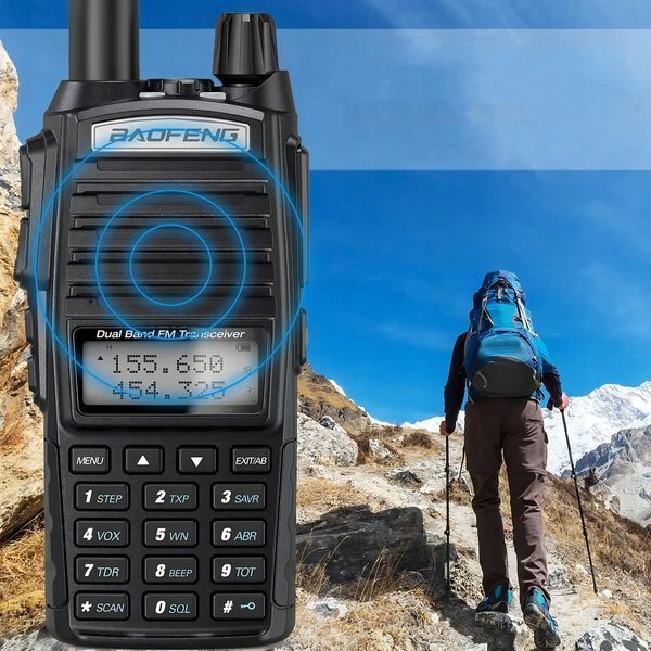 Kr&oacute;tkofal&oacute;wka 8W VHF/UHF 128 kanał&oacute;w, Dual Watch, akumulator 2000 mAh
